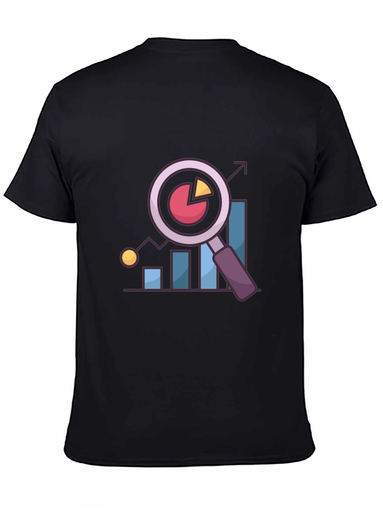 Data Analysis T-Shirt - Chart and Magnifier Design