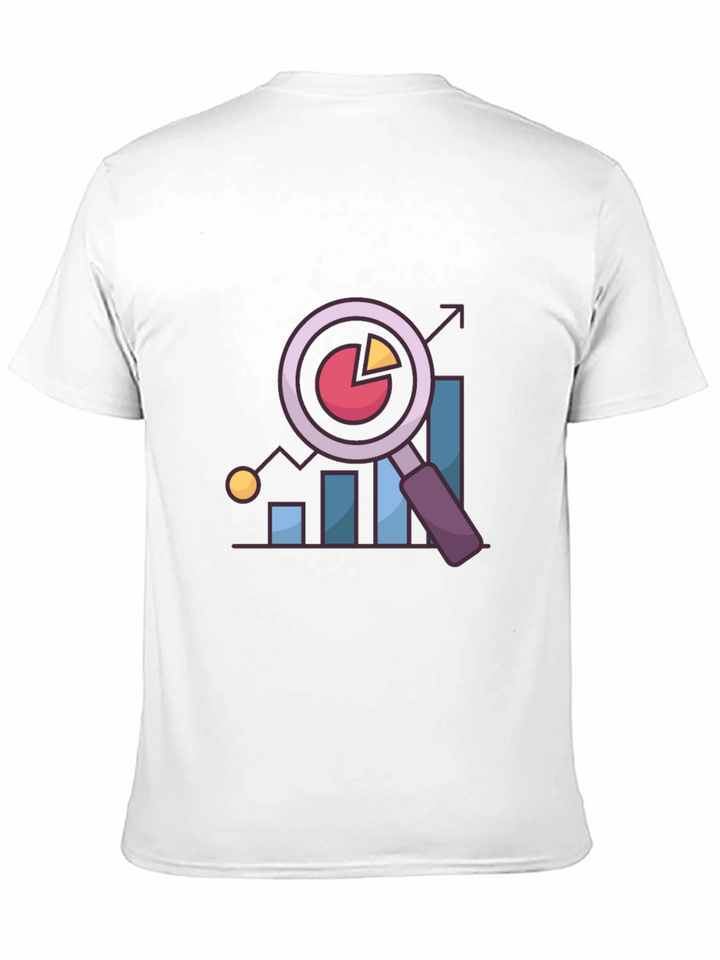 Data Analysis T-Shirt - Chart and Magnifier Design