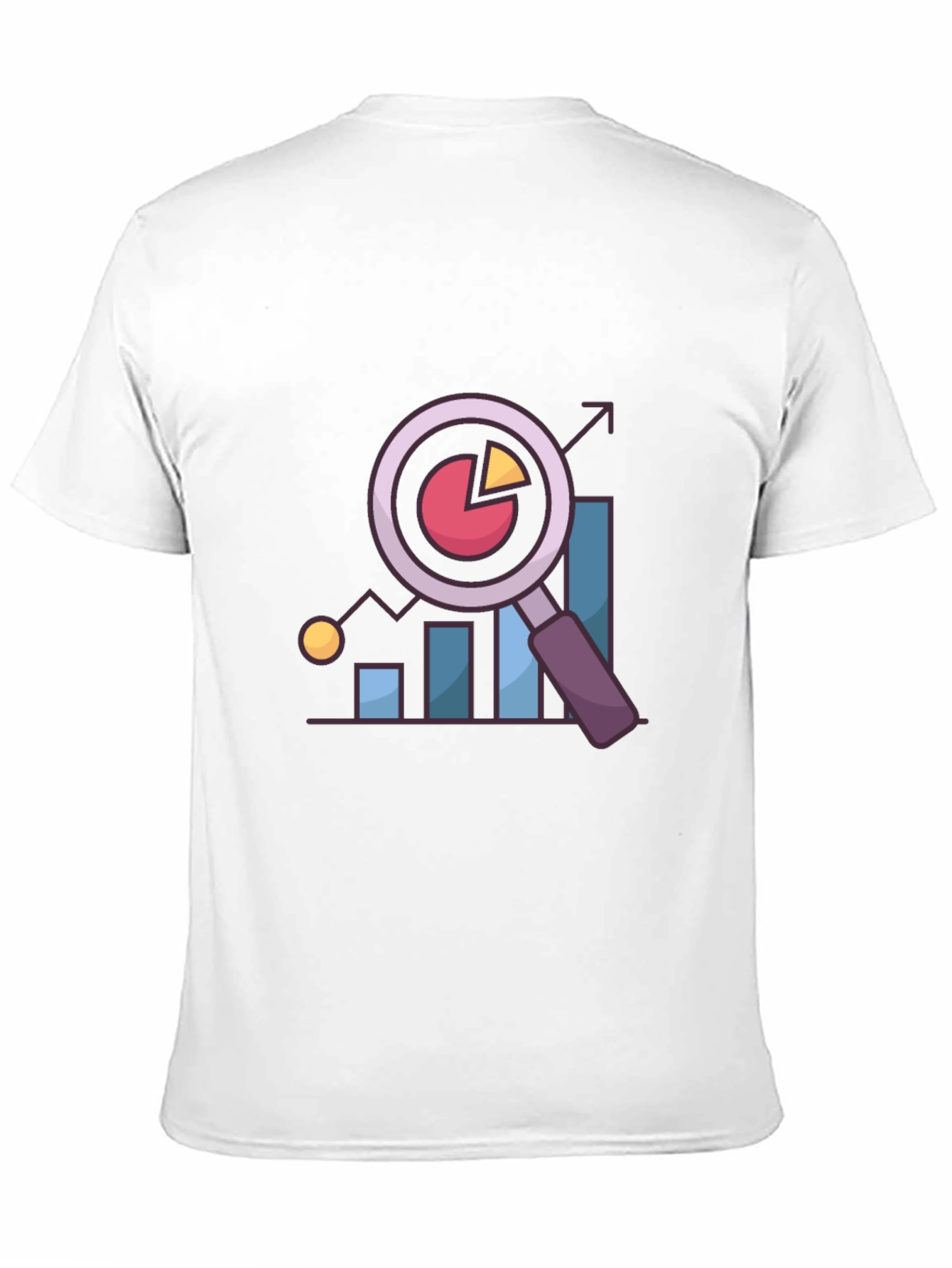 Data Analysis T-Shirt - Chart and Magnifier Design