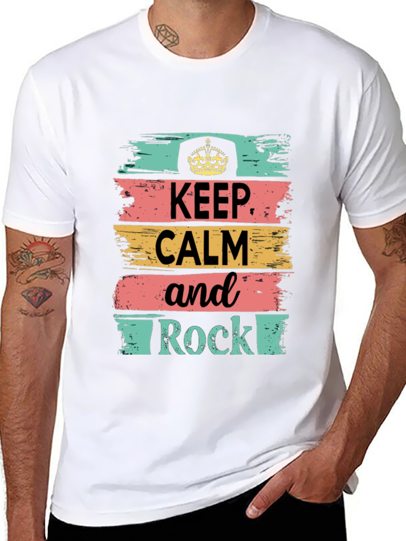 Keep Calm and Rock T-Shirt - Stylish Graphic Tee