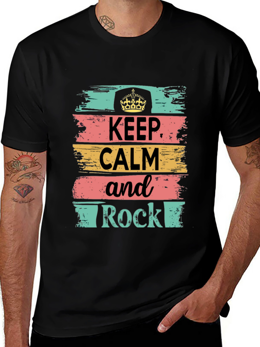 Keep Calm and Rock T-Shirt - Stylish Graphic Tee
