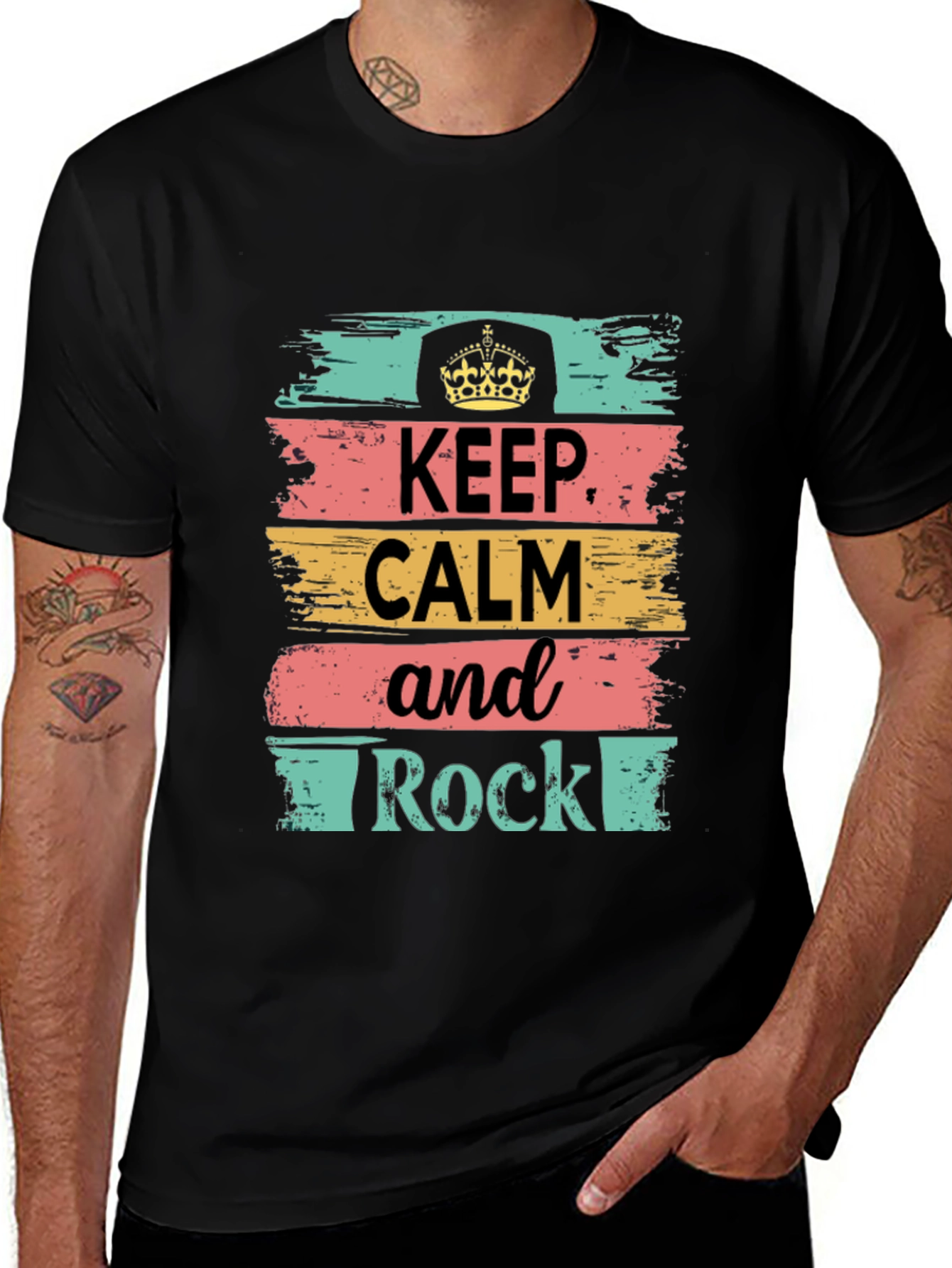 Keep Calm and Rock T-Shirt - Stylish Graphic Tee