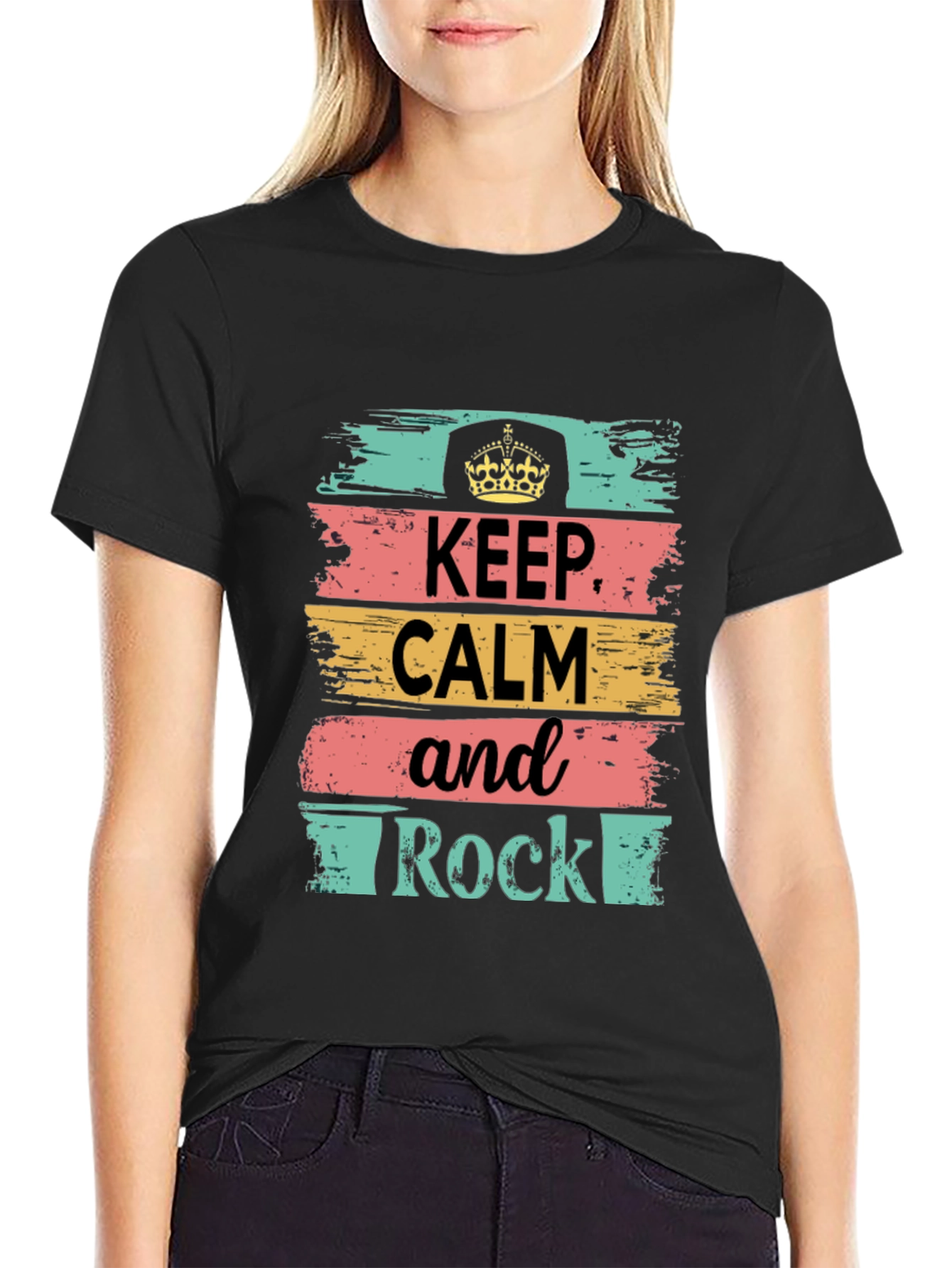 Keep Calm and Rock T-Shirt - Stylish Graphic Tee