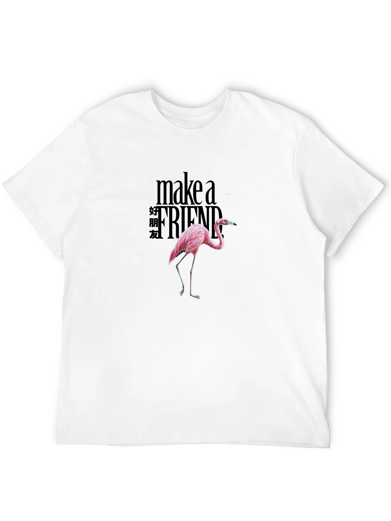 Make A Friend Flamingo Graphic Tee