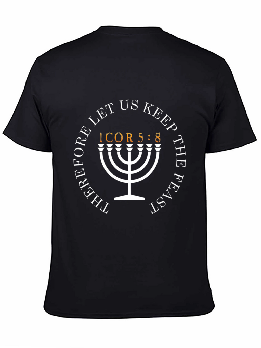 Christian Menorah Graphic T-Shirt