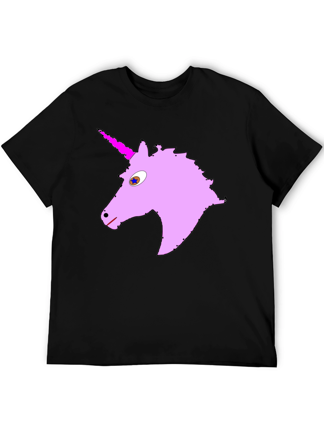 Unicorn Graphic Tee - Black Cotton Blend