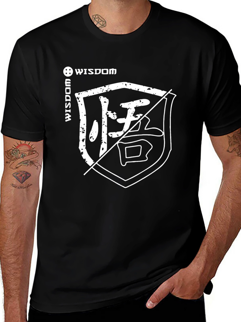 Wisdom Graphic Black T-Shirt