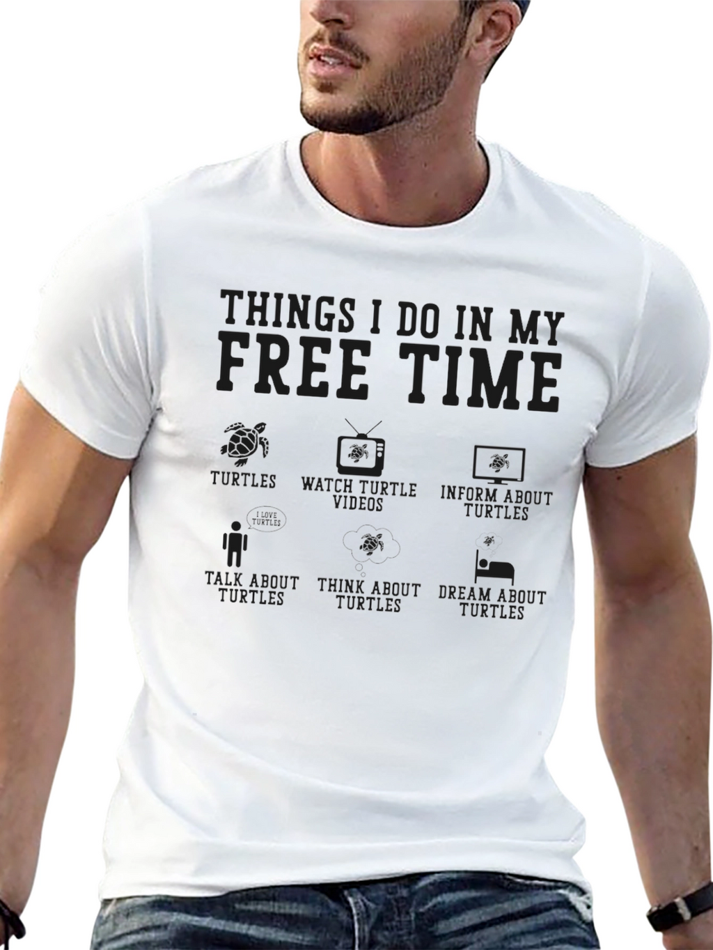 Things I Do In My Free Time Turtle T-Shirt