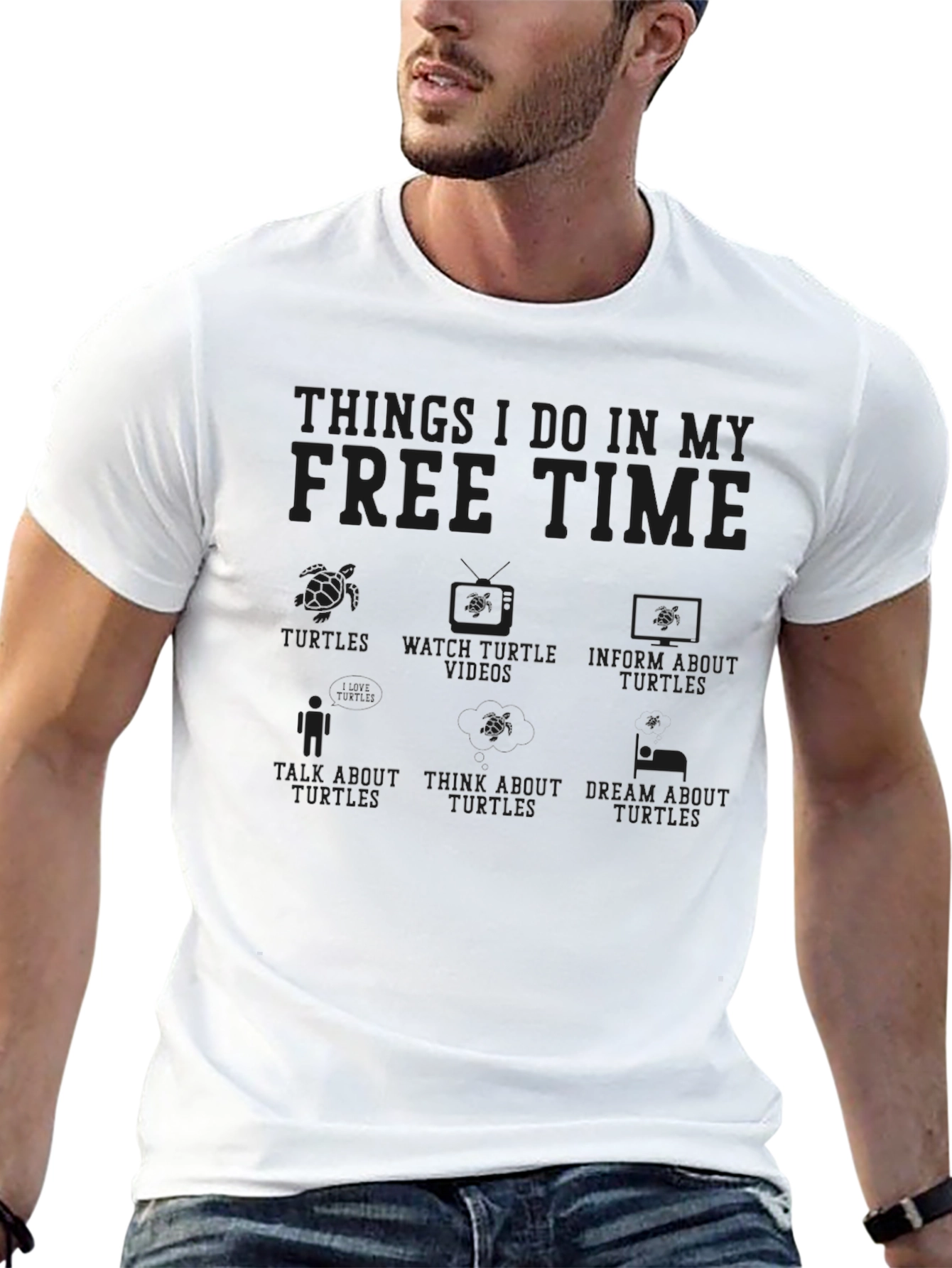 Things I Do In My Free Time Turtle T-Shirt