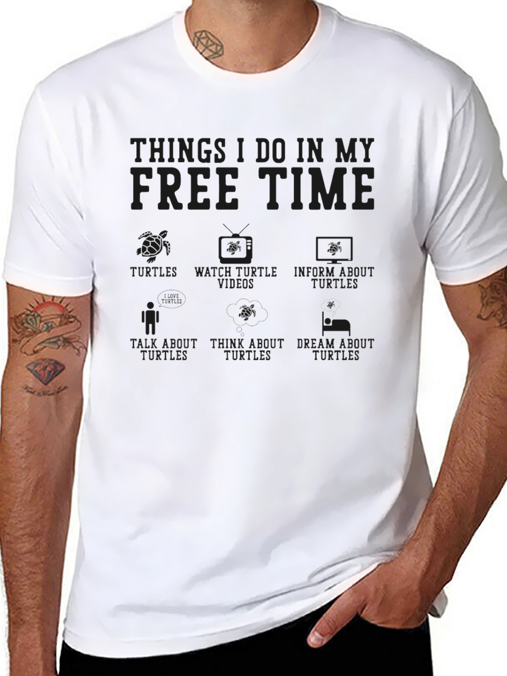 Things I Do In My Free Time Turtle T-Shirt
