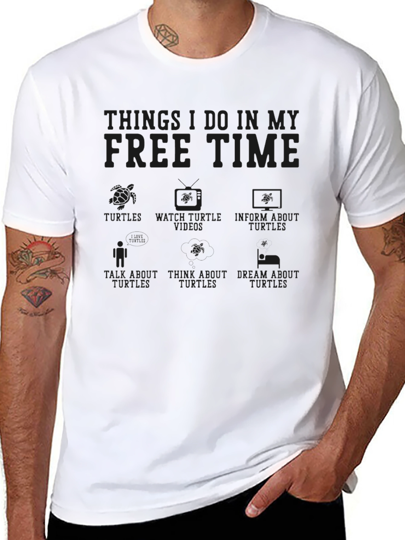 Things I Do In My Free Time Turtle T-Shirt