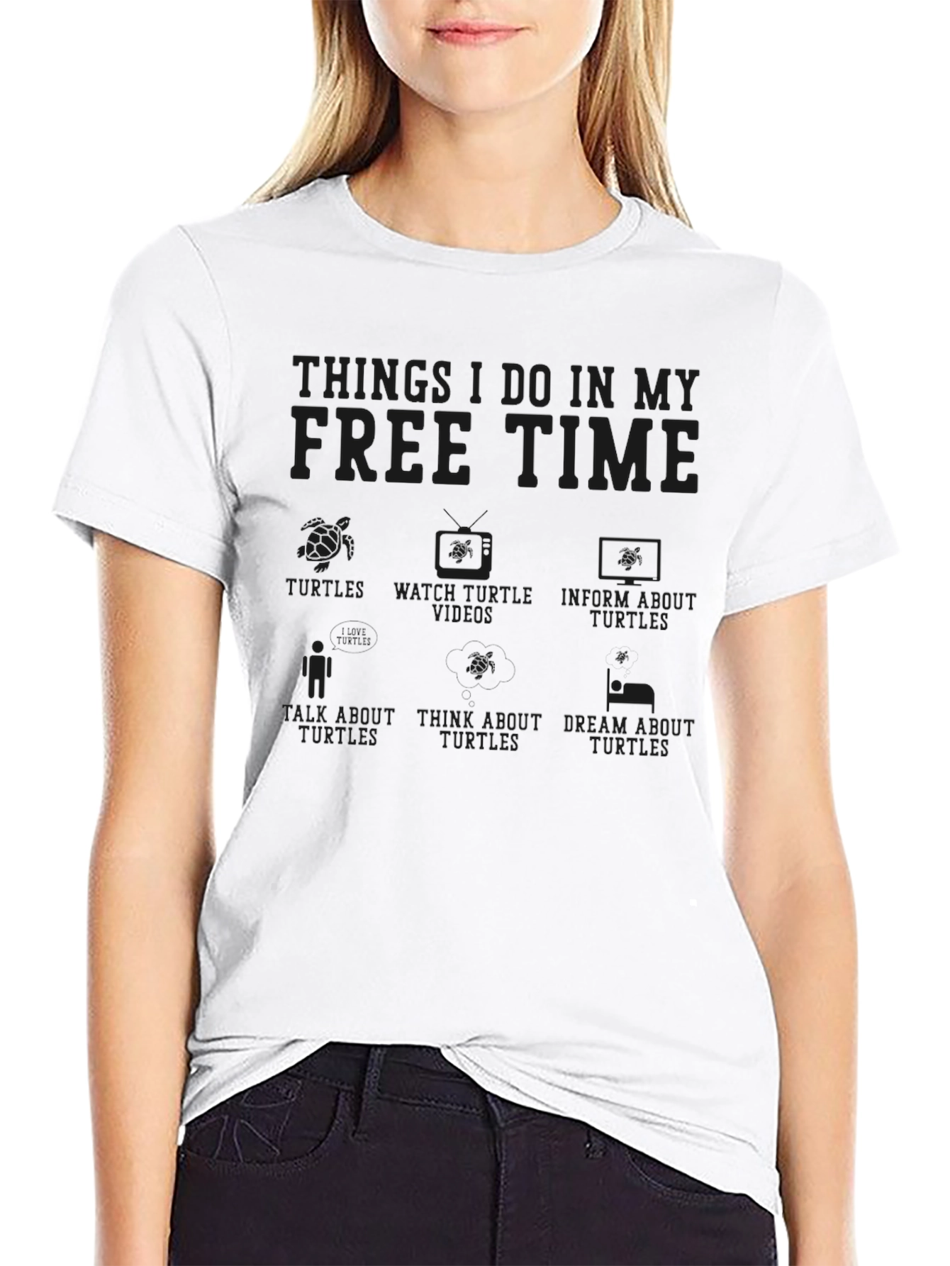 Things I Do In My Free Time Turtle T-Shirt