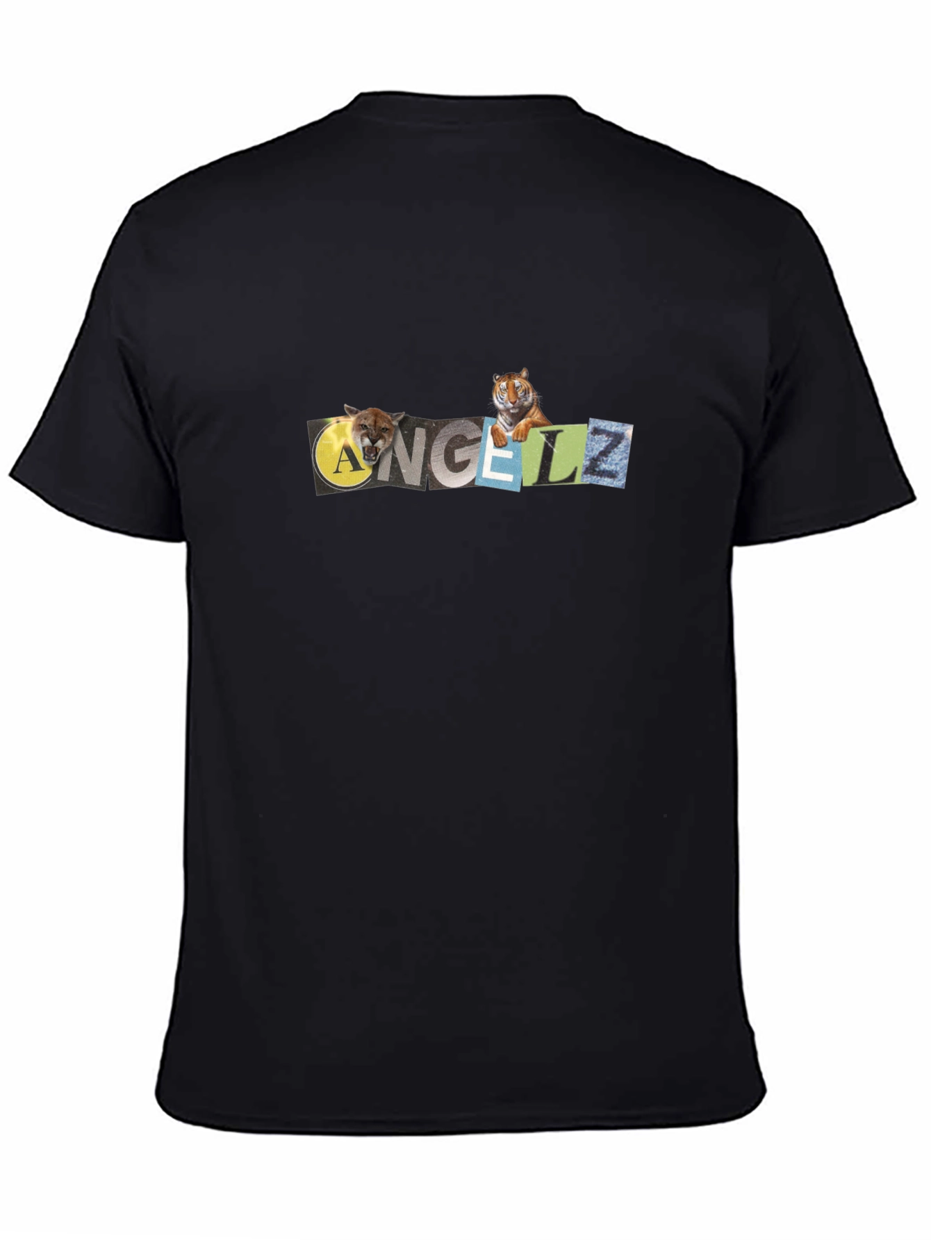 ANGELZ Graphic Print Black T-Shirt
