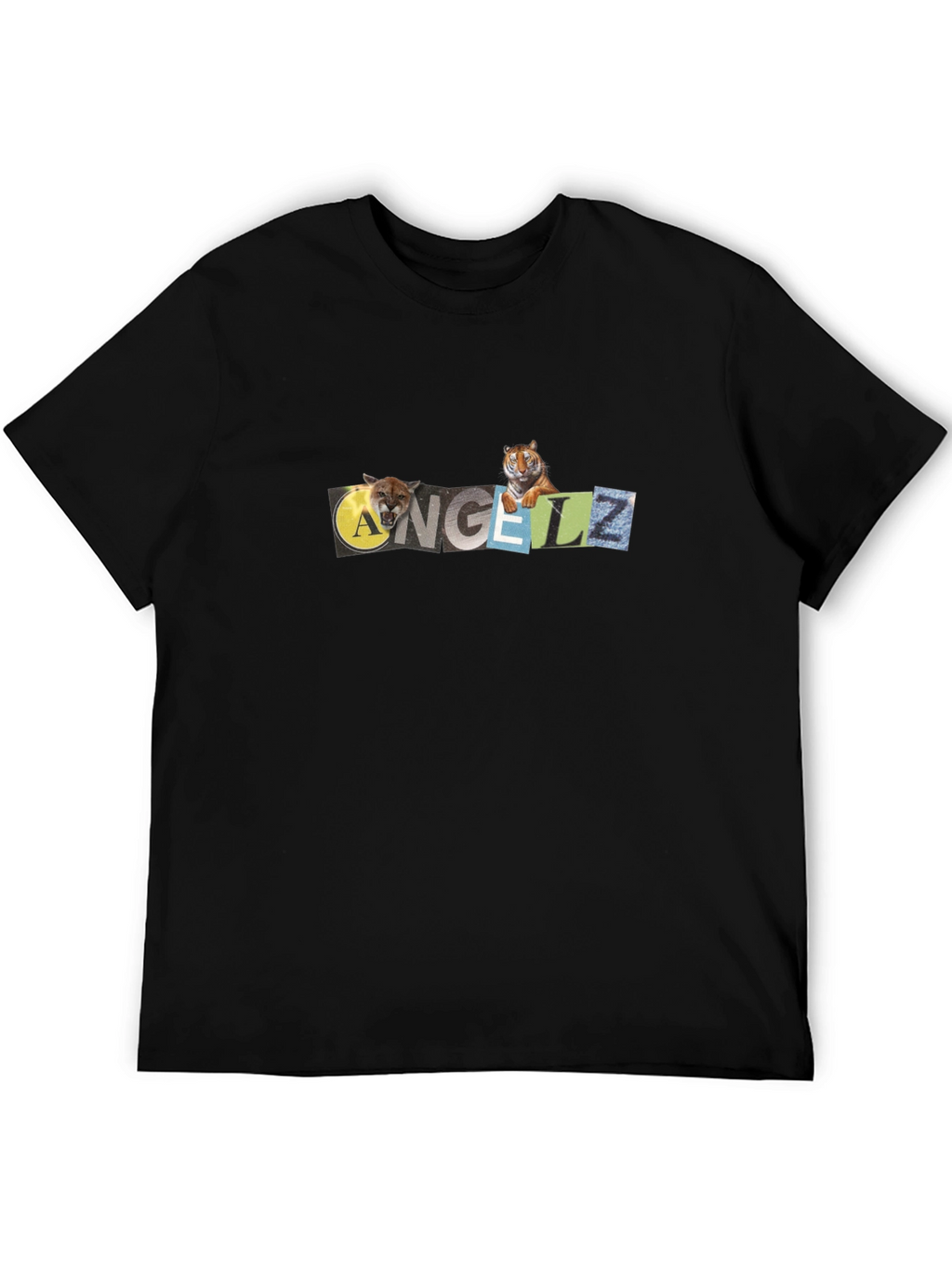 ANGELZ Graphic Print Black T-Shirt
