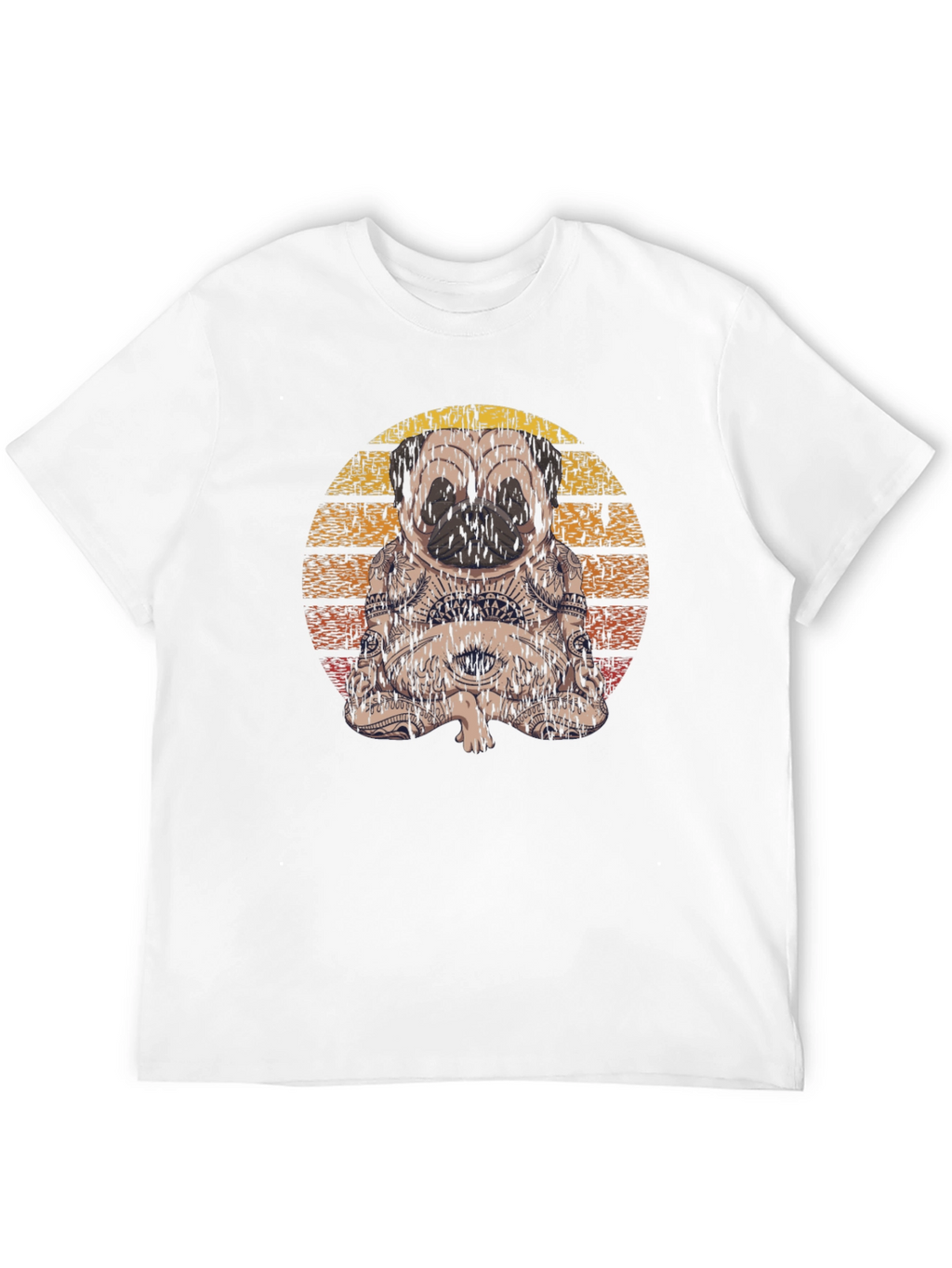 Meditating Pug T-Shirt - Black