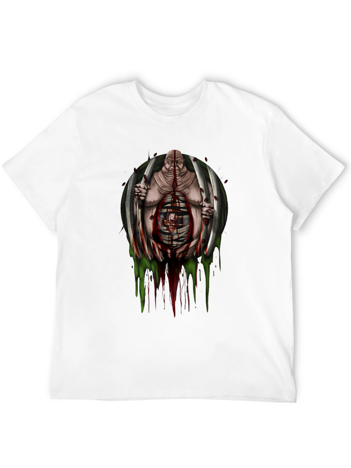 Gothic Horror T-Shirt - Caged Monstrosity Graphic Tee