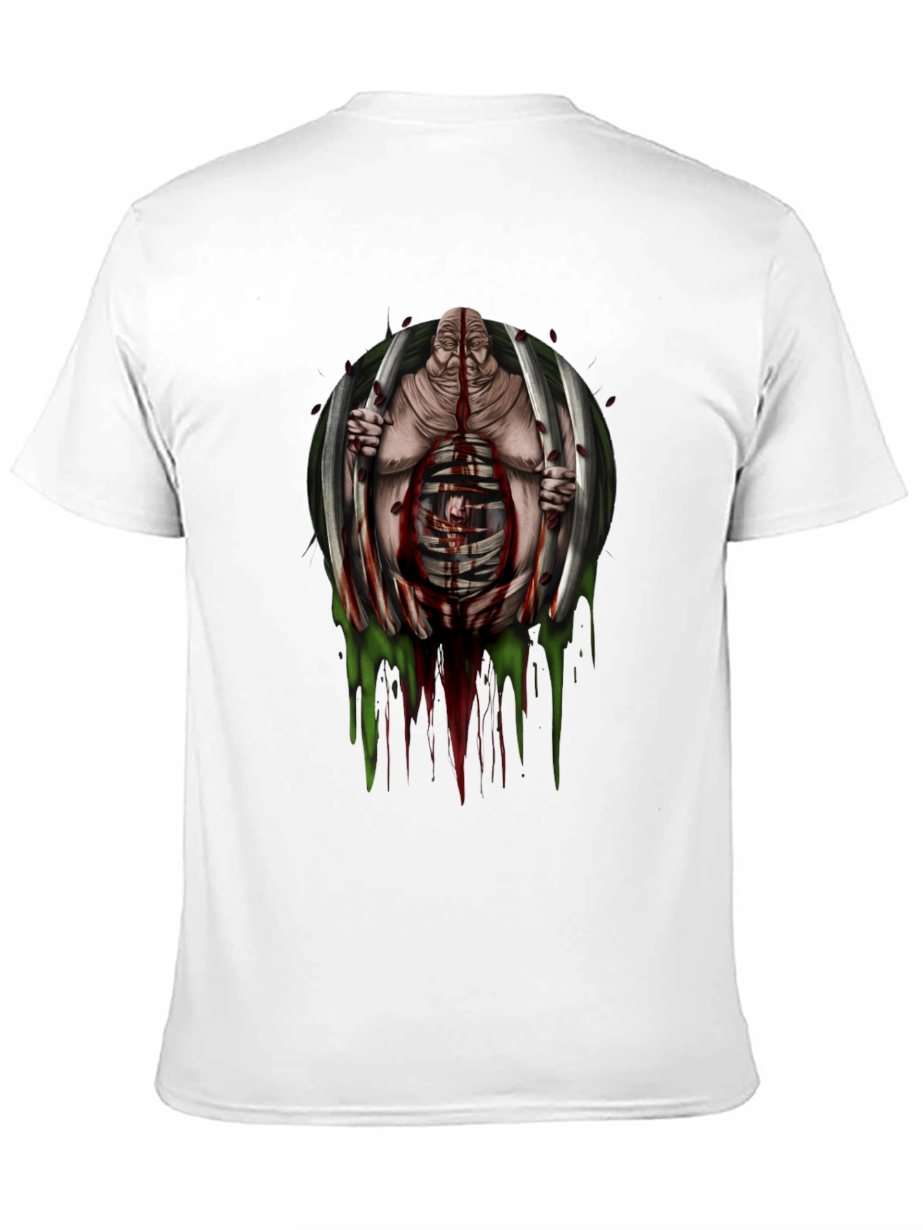 Gothic Horror T-Shirt - Caged Monstrosity Graphic Tee