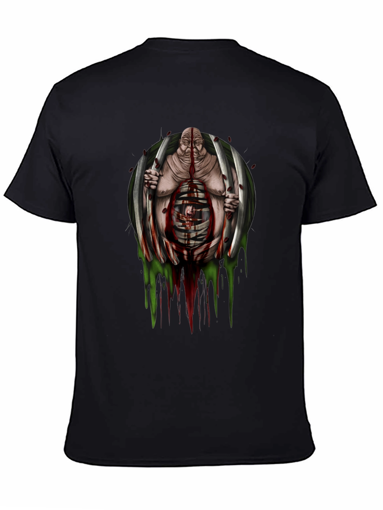 Gothic Horror T-Shirt - Caged Monstrosity Graphic Tee