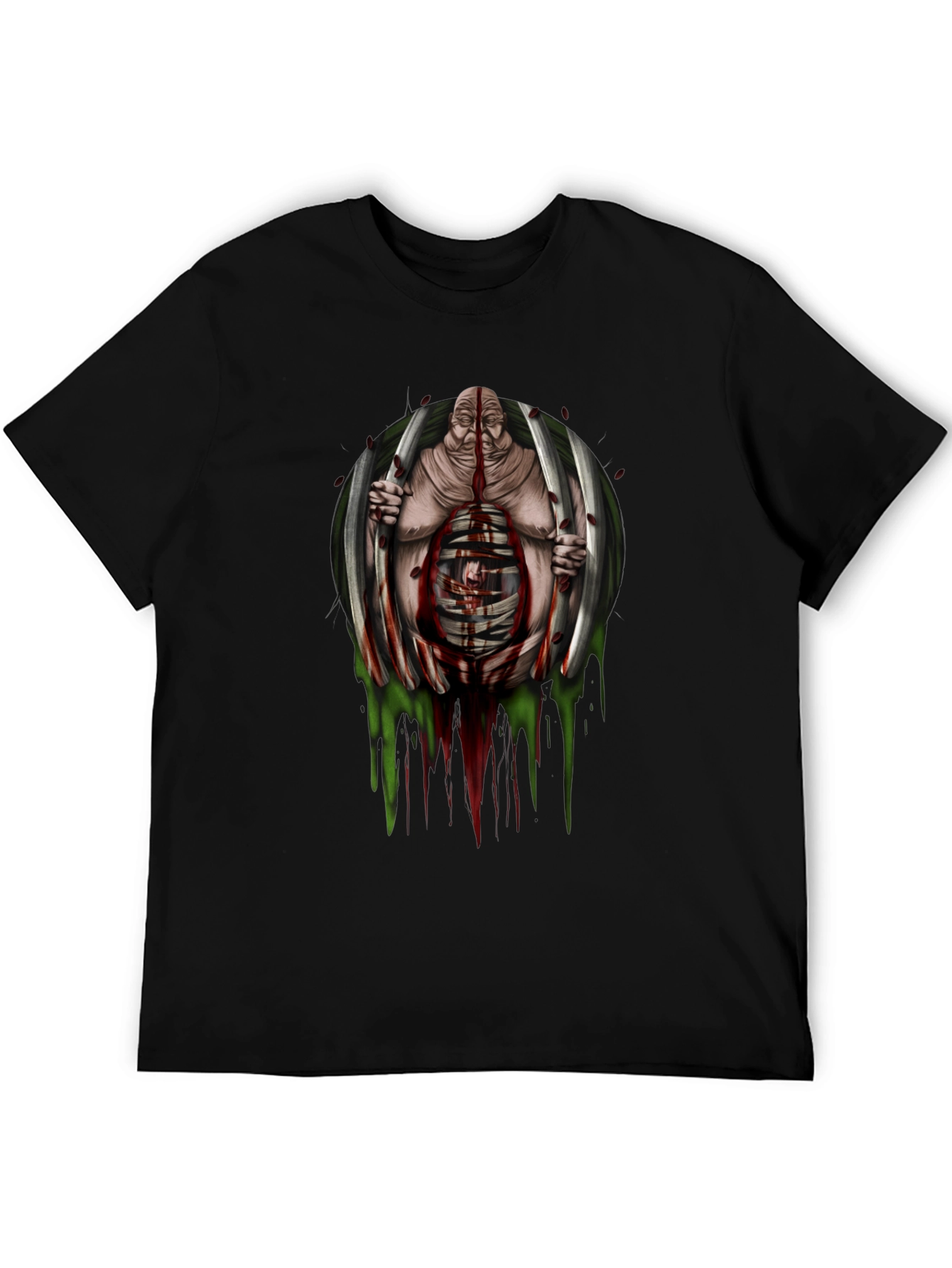 Gothic Horror T-Shirt - Caged Monstrosity Graphic Tee