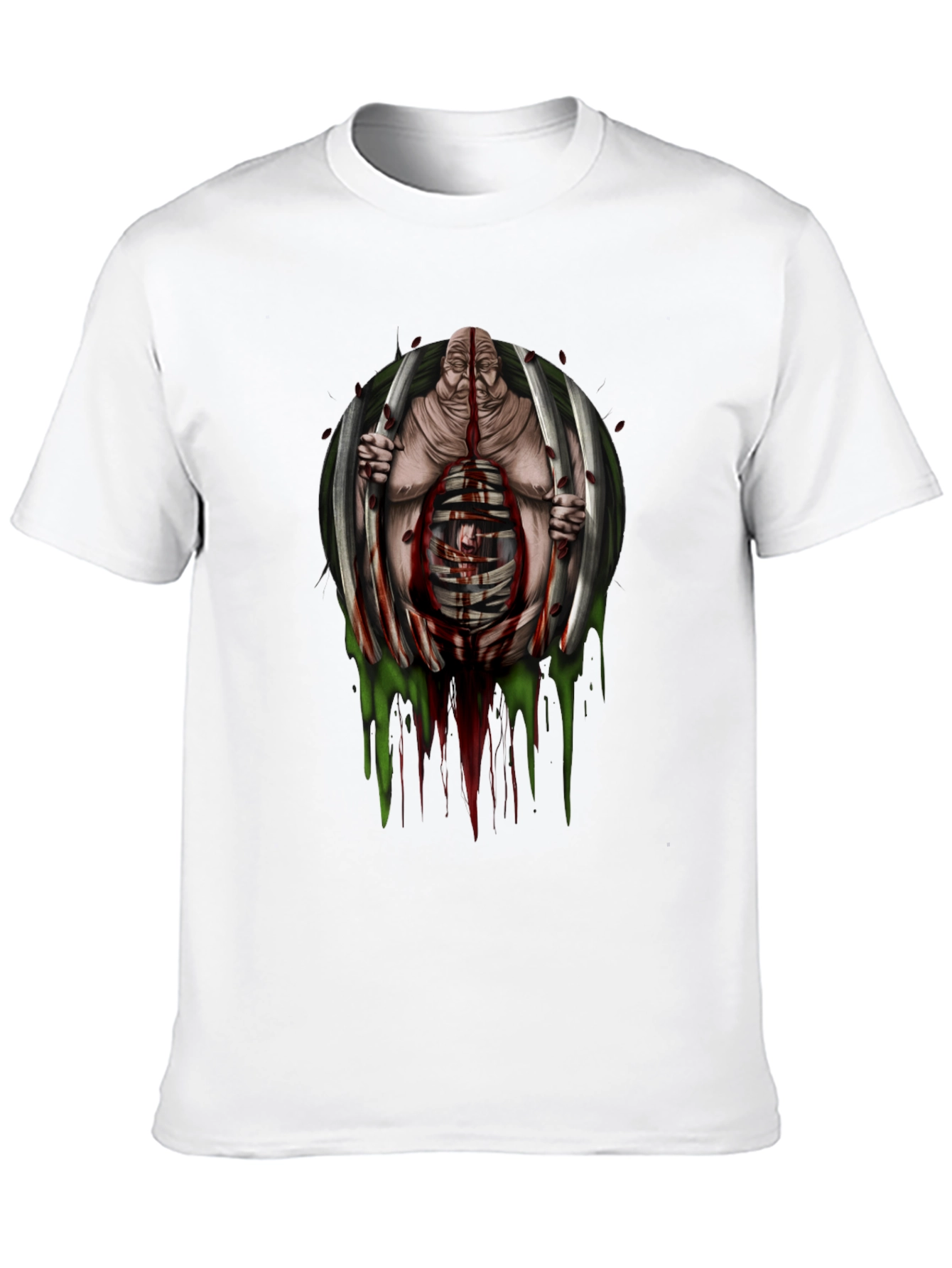 Gothic Horror T-Shirt - Caged Monstrosity Graphic Tee