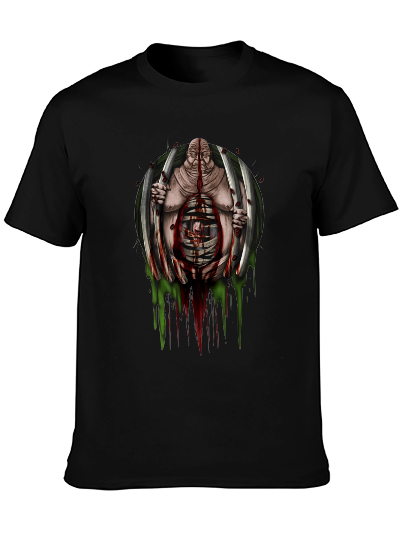 Gothic Horror T-Shirt - Caged Monstrosity Graphic Tee