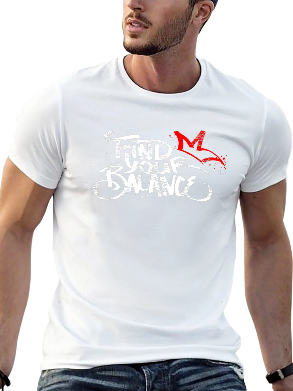Find Your Balance Black Graphic Tee
