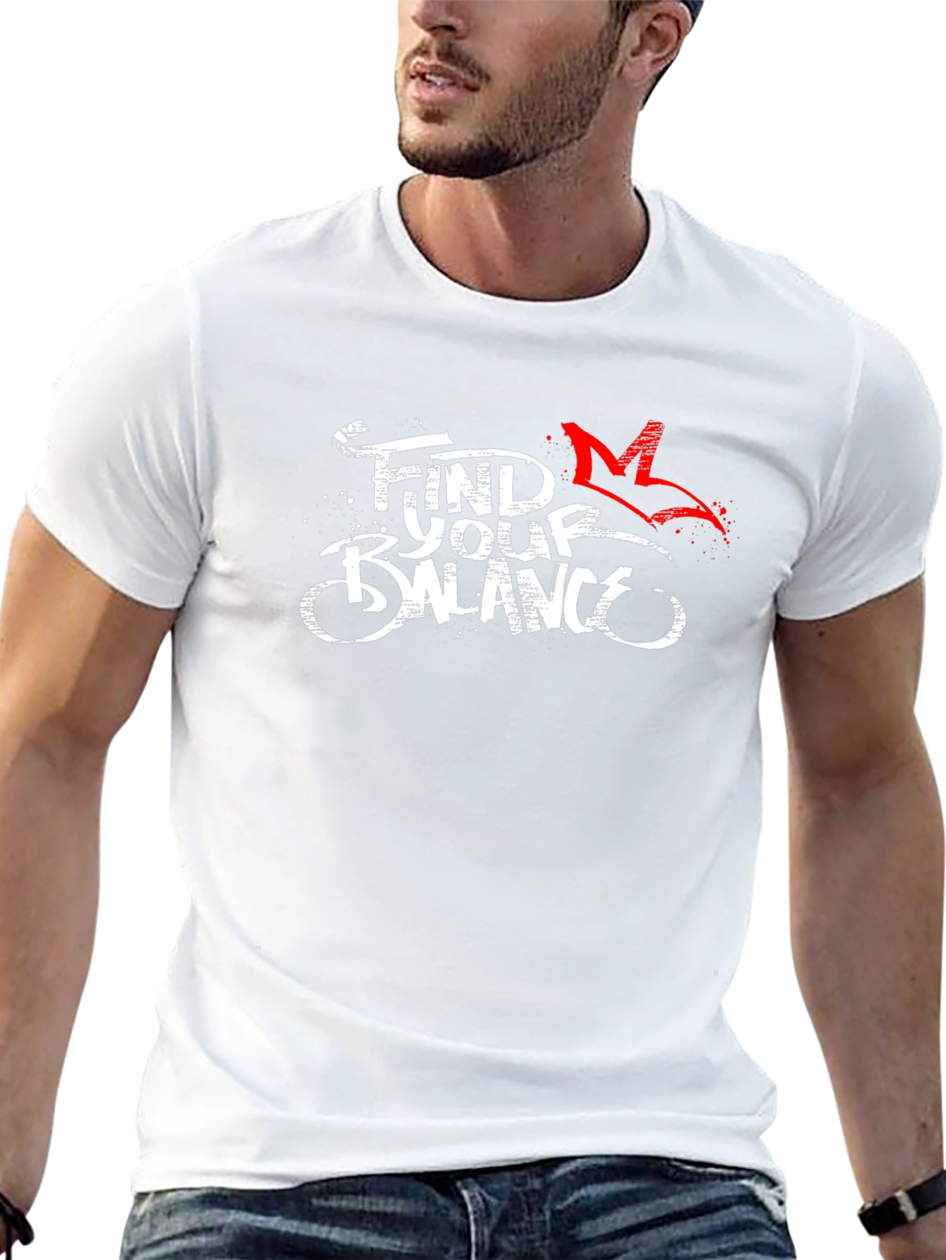 Find Your Balance Black Graphic Tee