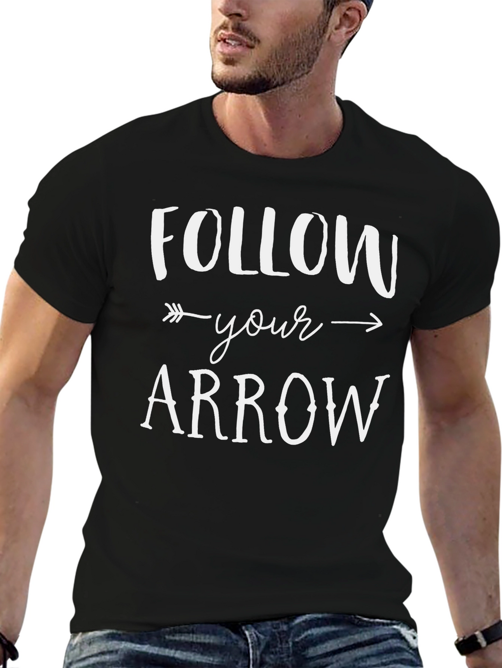 Follow Your Arrow Graphic Tee - Black