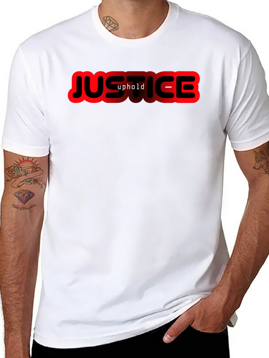 Justice Uphold T-Shirt - Graphic Print Tee