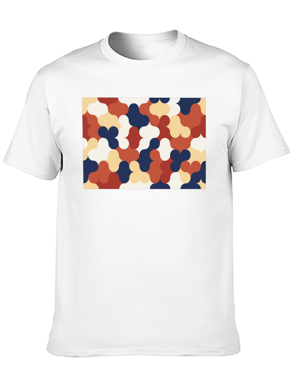 Retro Pattern Black T-Shirt