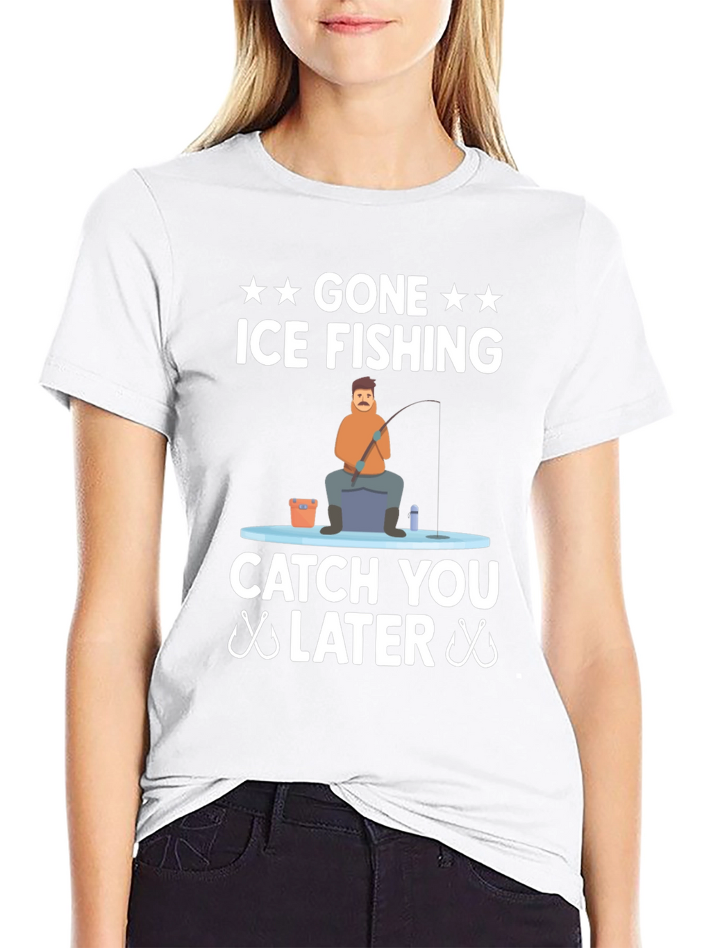 Gone Ice Fishing T-Shirt - Catch You Later