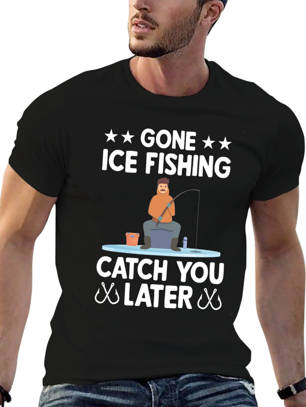 Gone Ice Fishing T-Shirt - Catch You Later