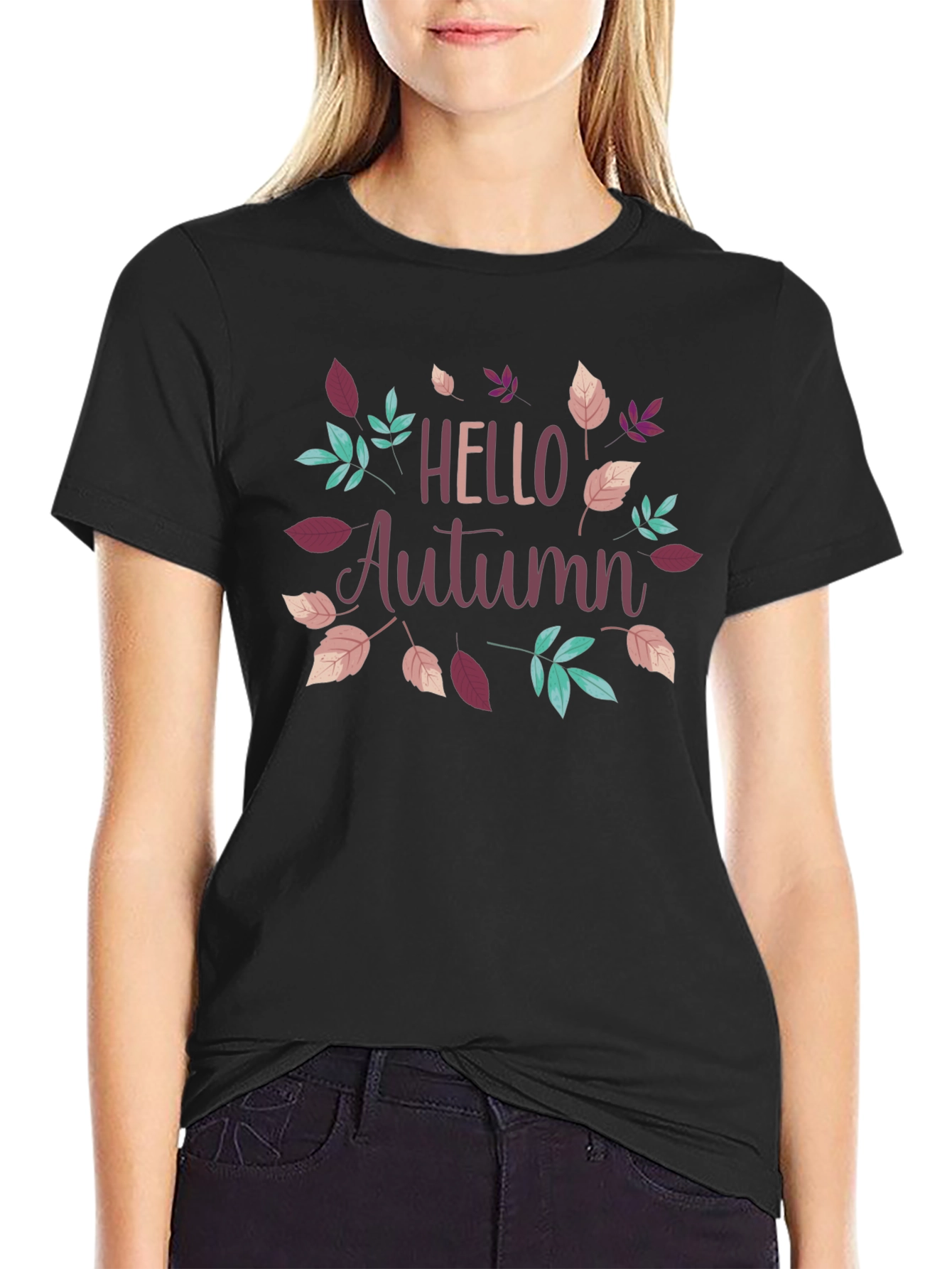 Hello Autumn Graphic Tee - Fall Season Shirt