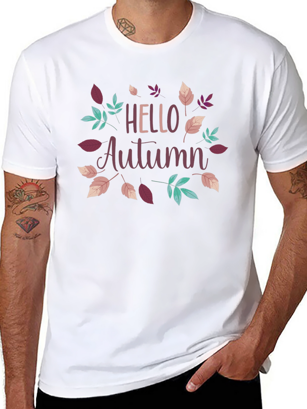Hello Autumn Graphic Tee - Fall Season Shirt