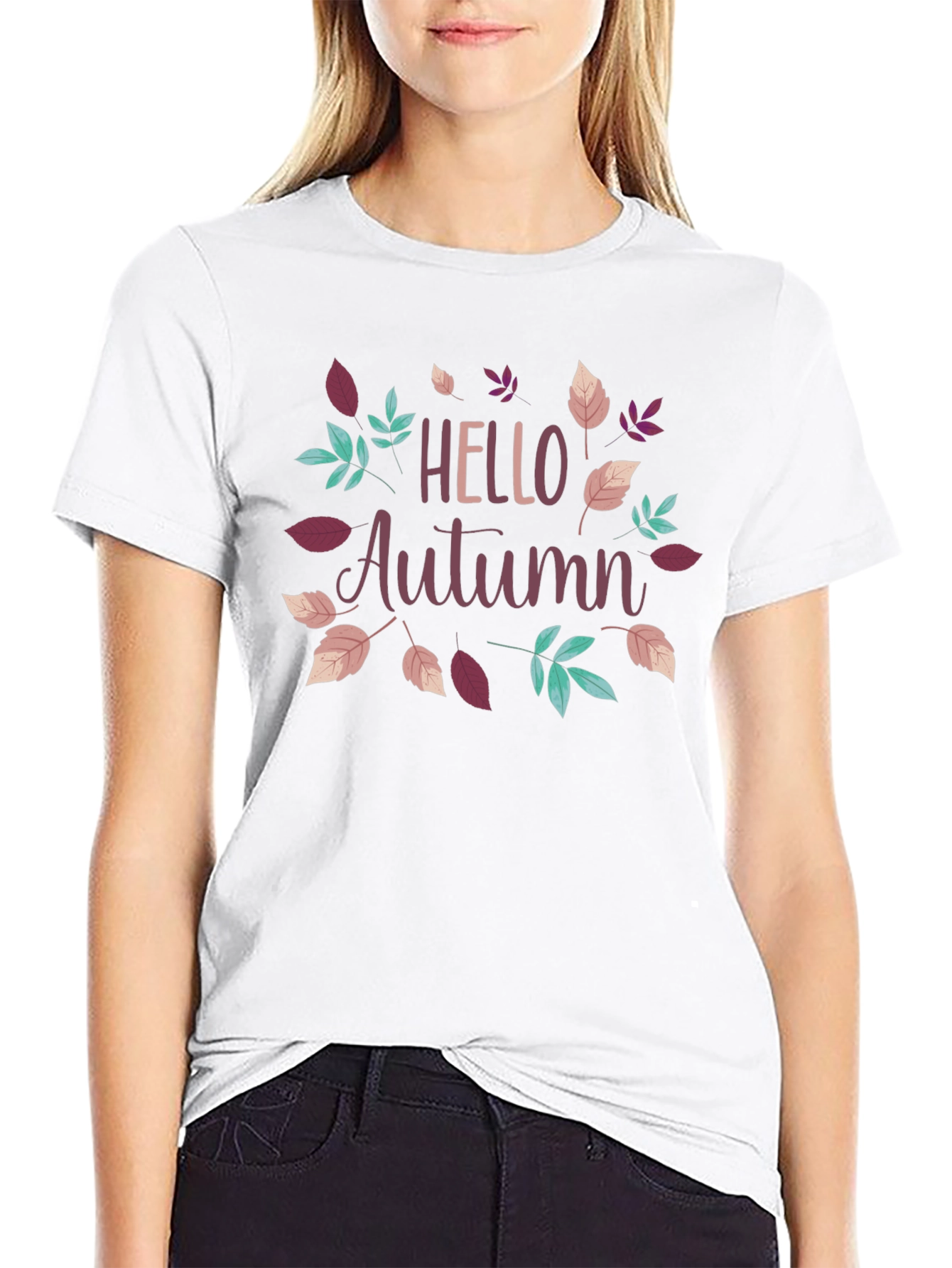 Hello Autumn Graphic Tee - Fall Season Shirt