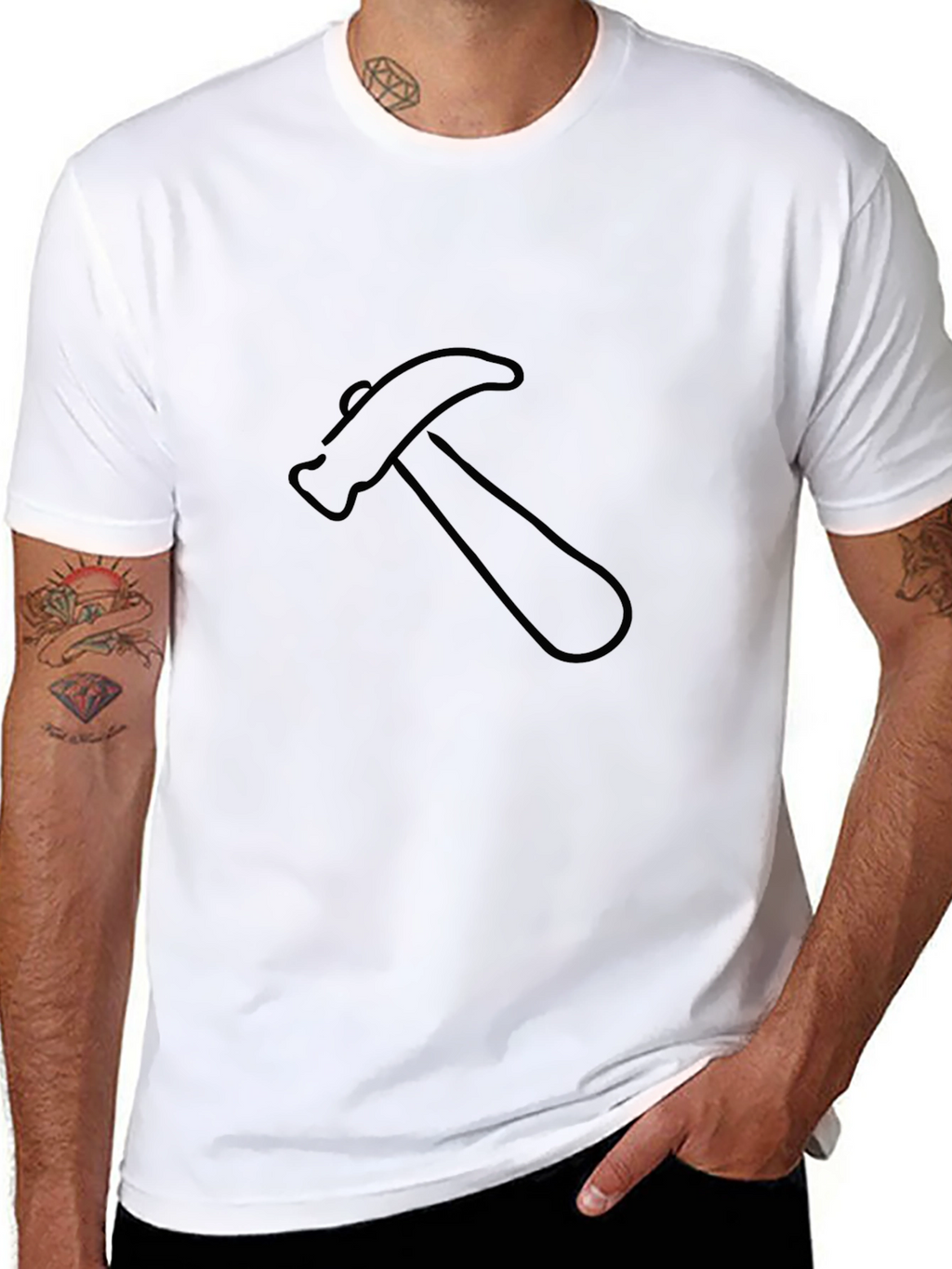 Hammer Graphic Tee - Construction Worker Gift
