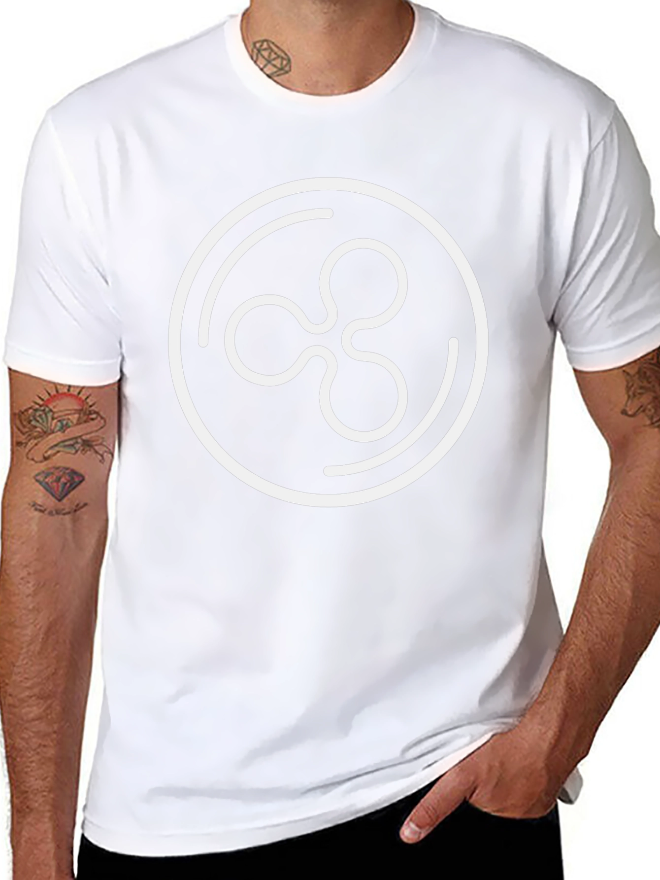 Ripple Crypto T-Shirt - Black Cotton Blend