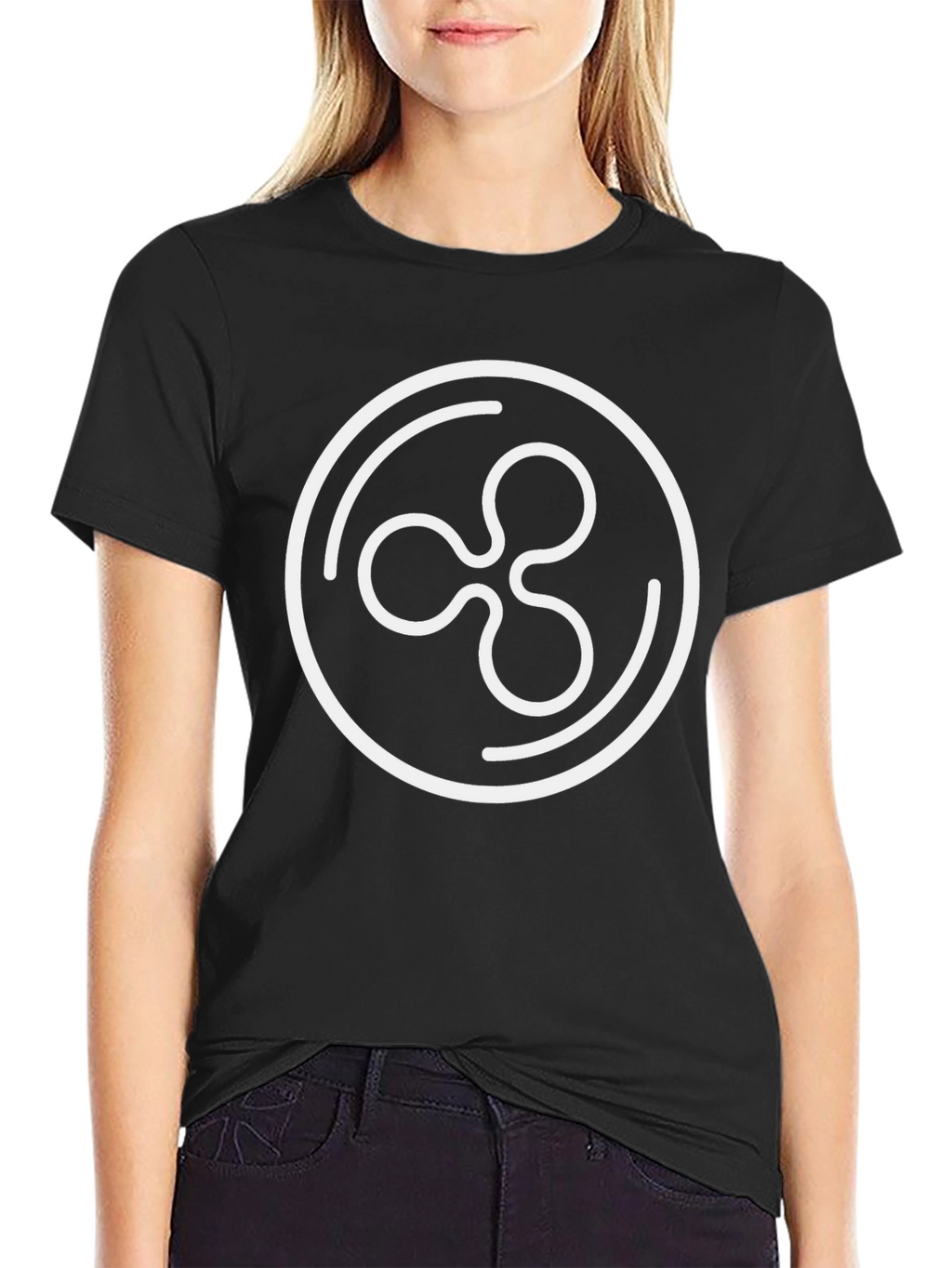 Ripple Crypto T-Shirt - Black Cotton Blend