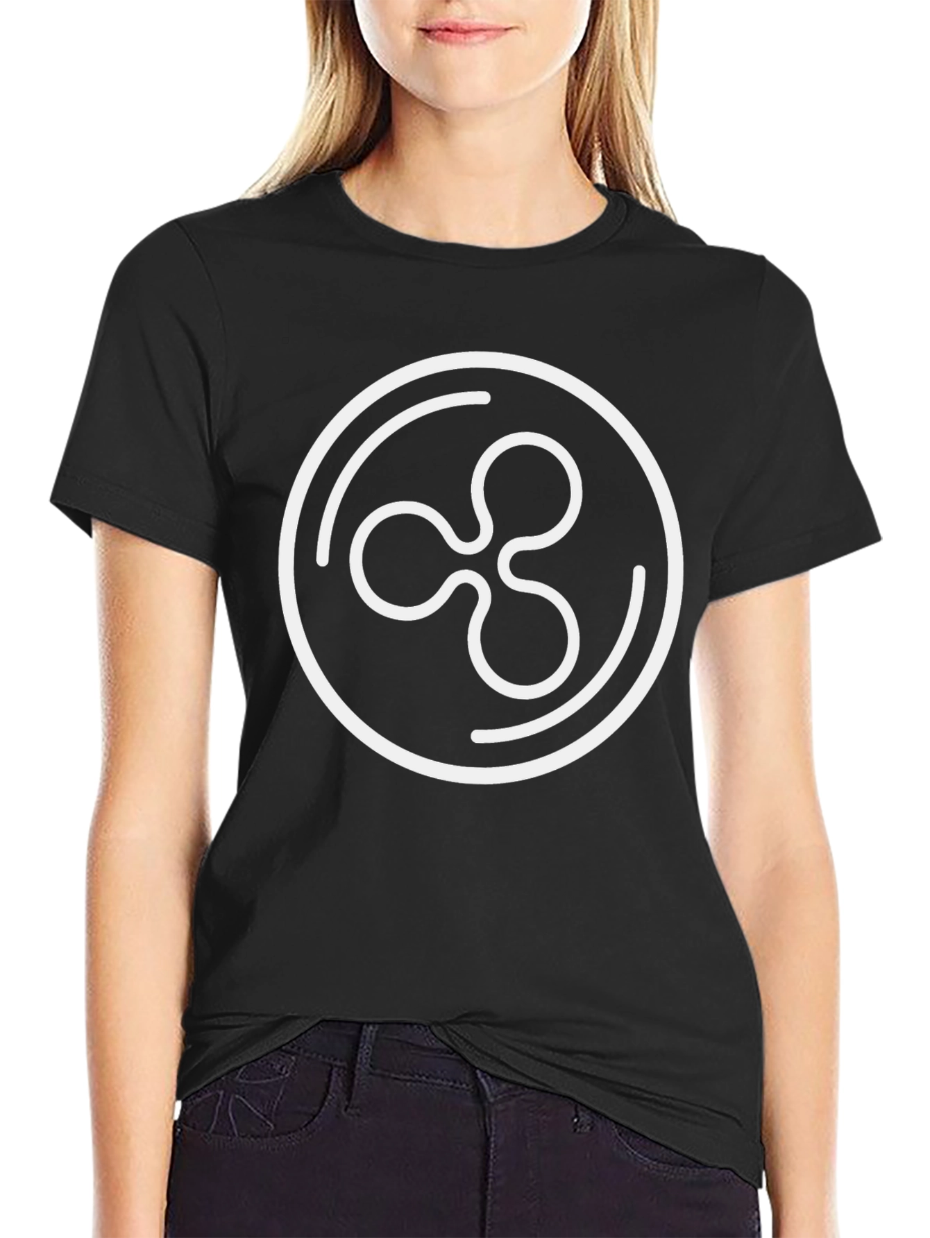 Ripple Crypto T-Shirt - Black Cotton Blend