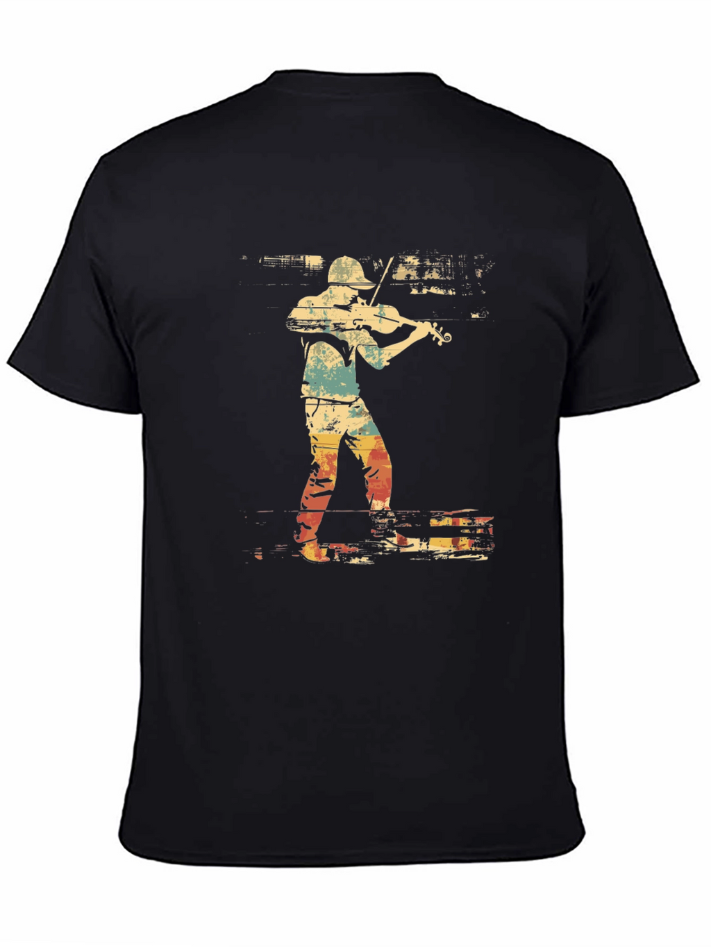 Violinist Graphic Tee - Retro Style Music Shirt