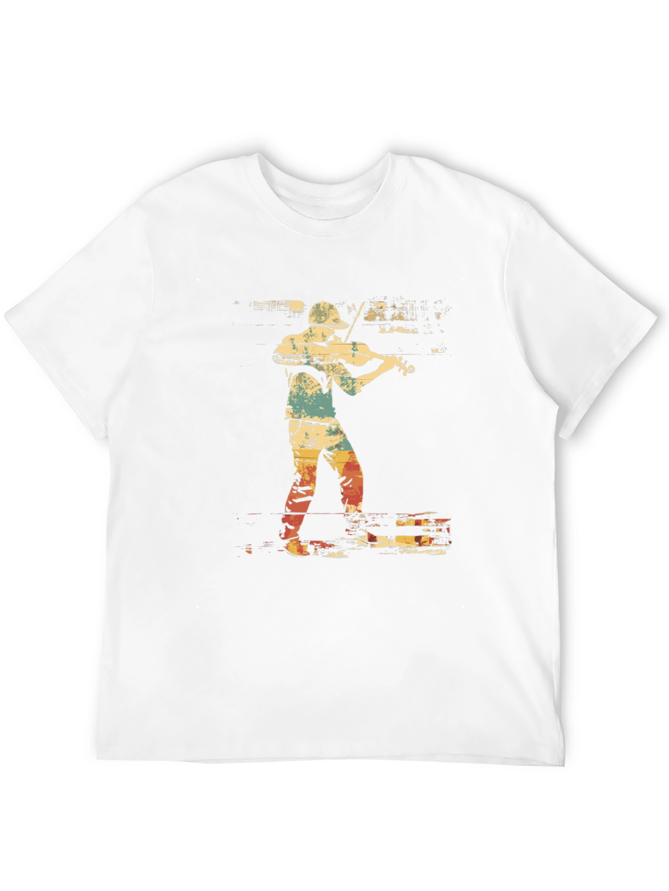 Violinist Graphic Tee - Retro Style Music Shirt