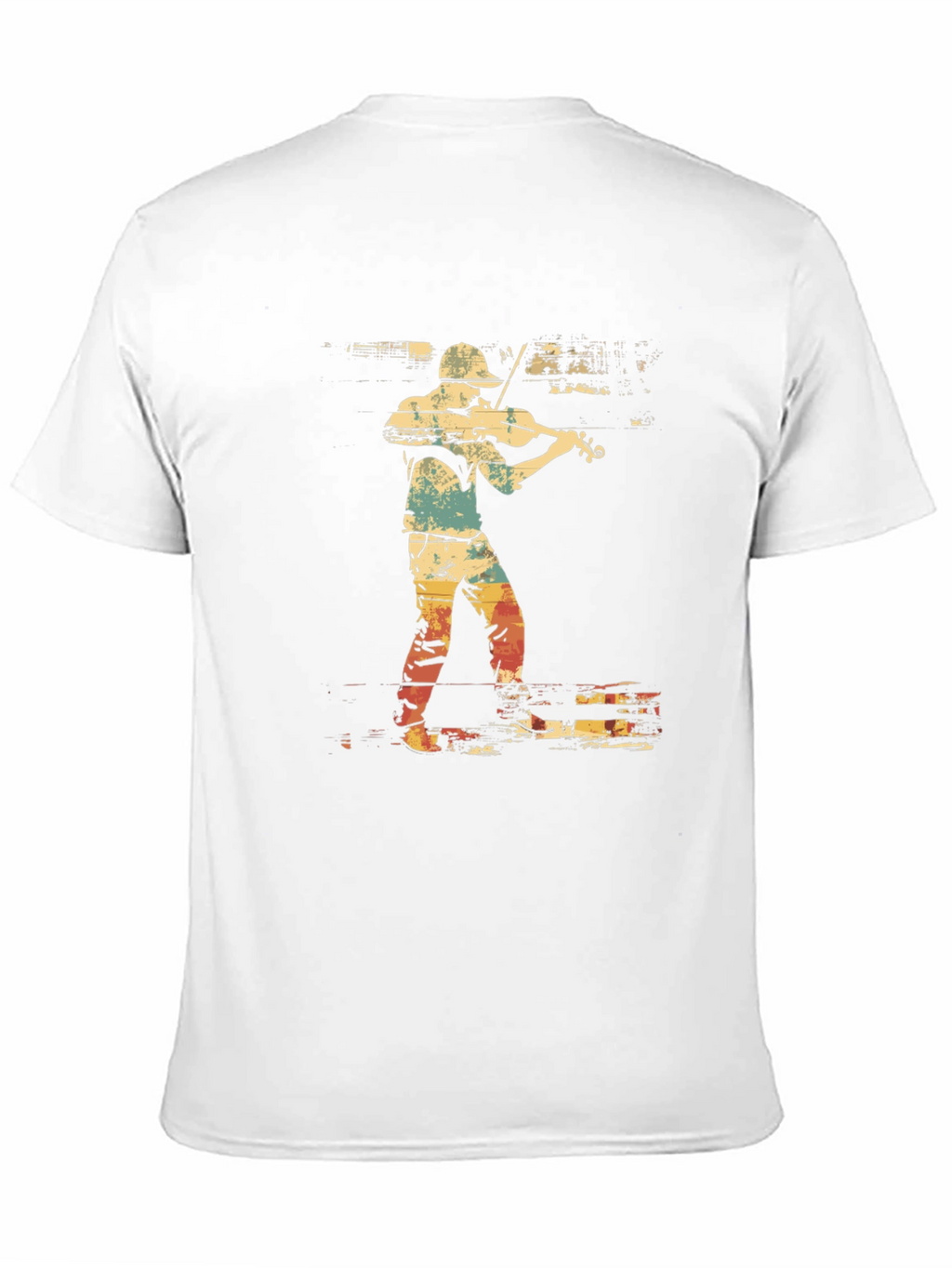 Violinist Graphic Tee - Retro Style Music Shirt