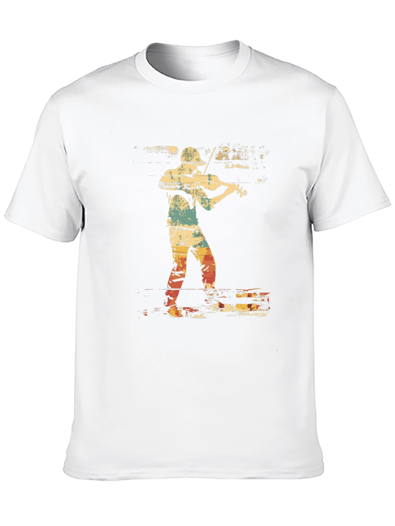 Violinist Graphic Tee - Retro Style Music Shirt