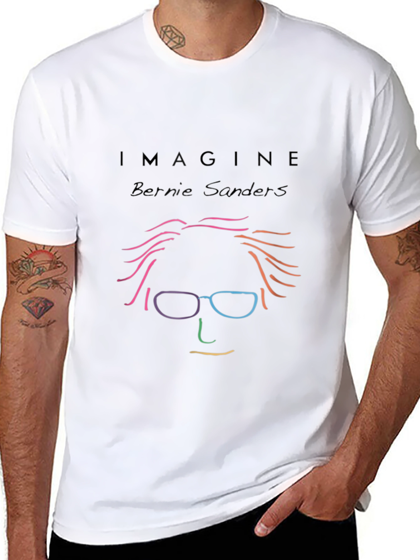 Imagine Bernie Sanders Graphic T-Shirt