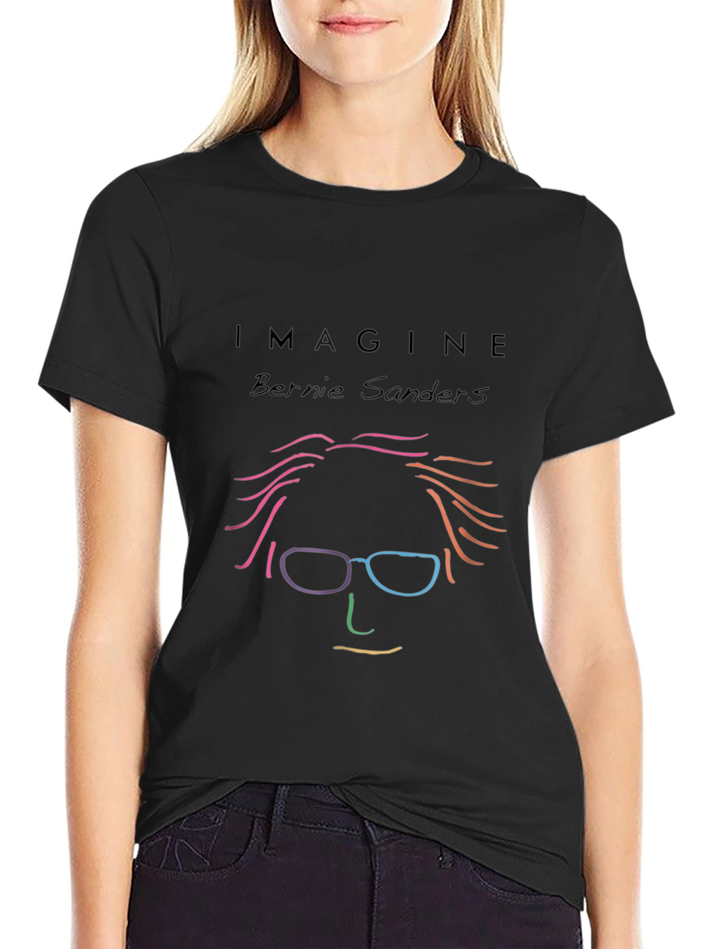 Imagine Bernie Sanders Graphic T-Shirt