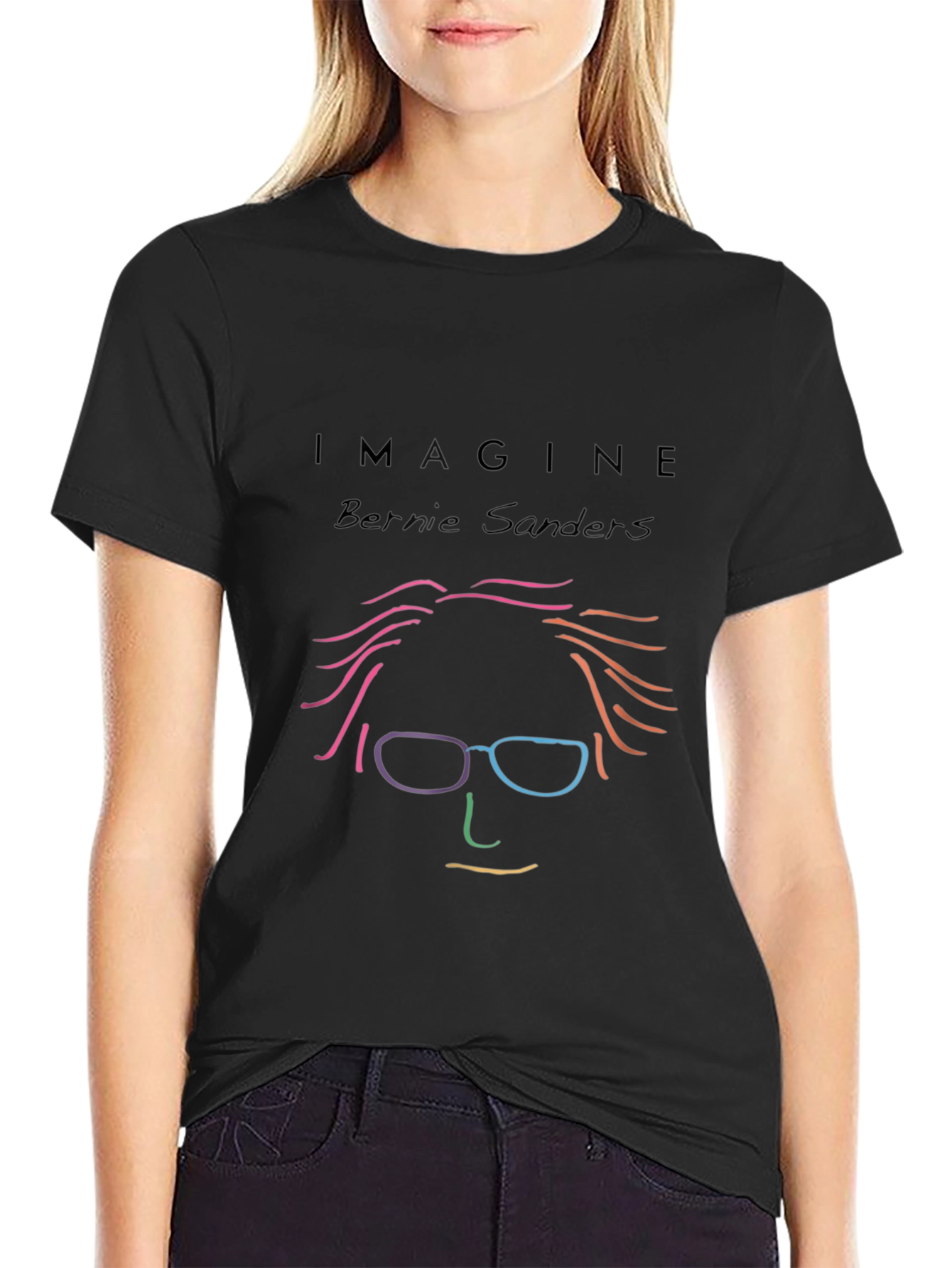 Imagine Bernie Sanders Graphic T-Shirt