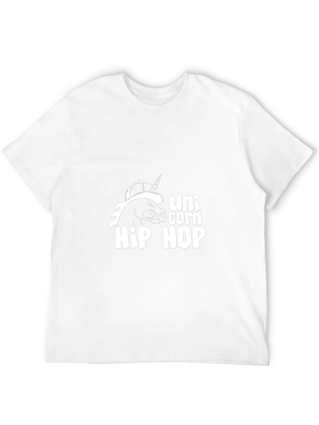 Unicorn Hip Hop Graphic Black T-Shirt