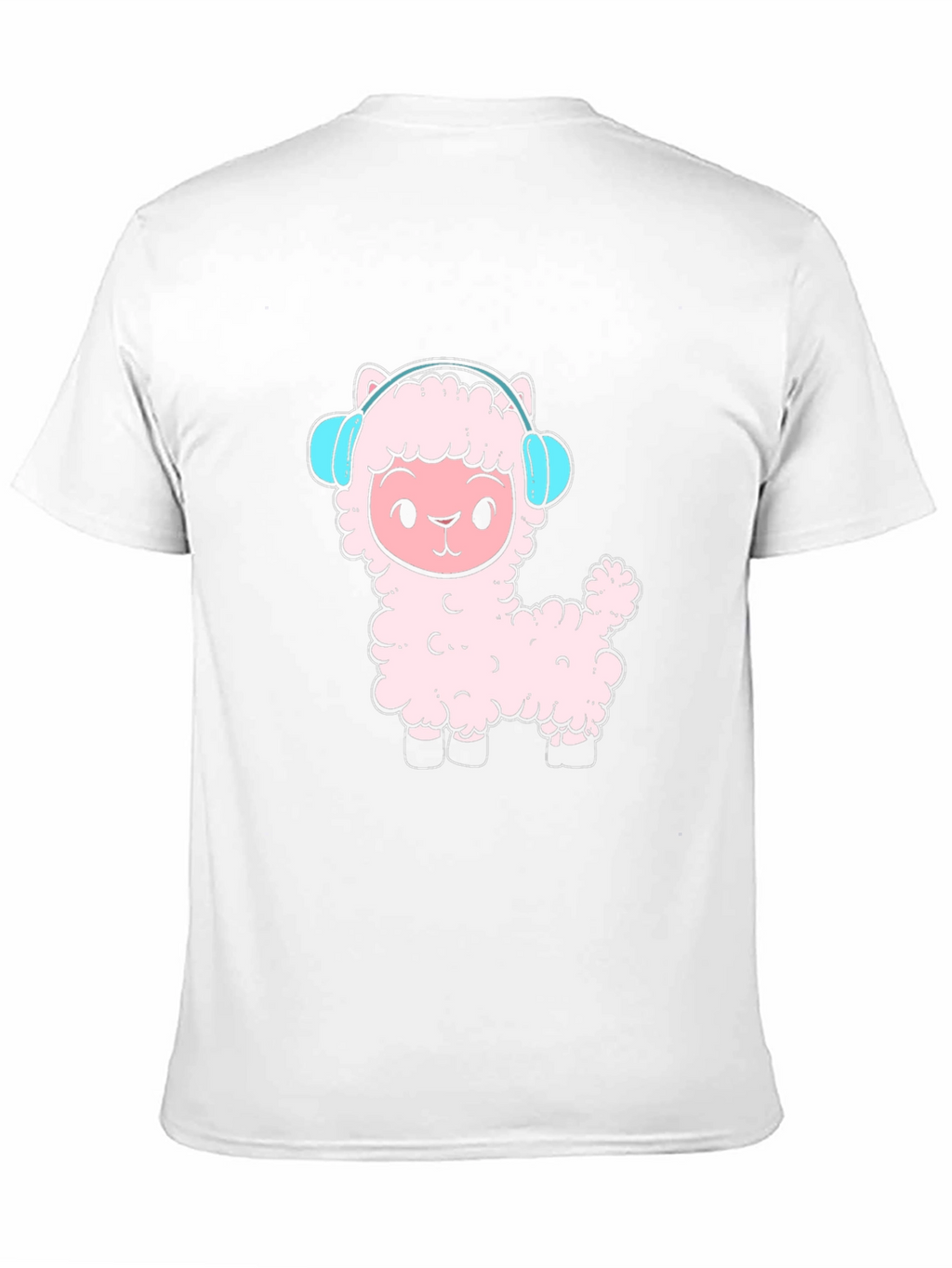 Llama Headphones Black T-Shirt