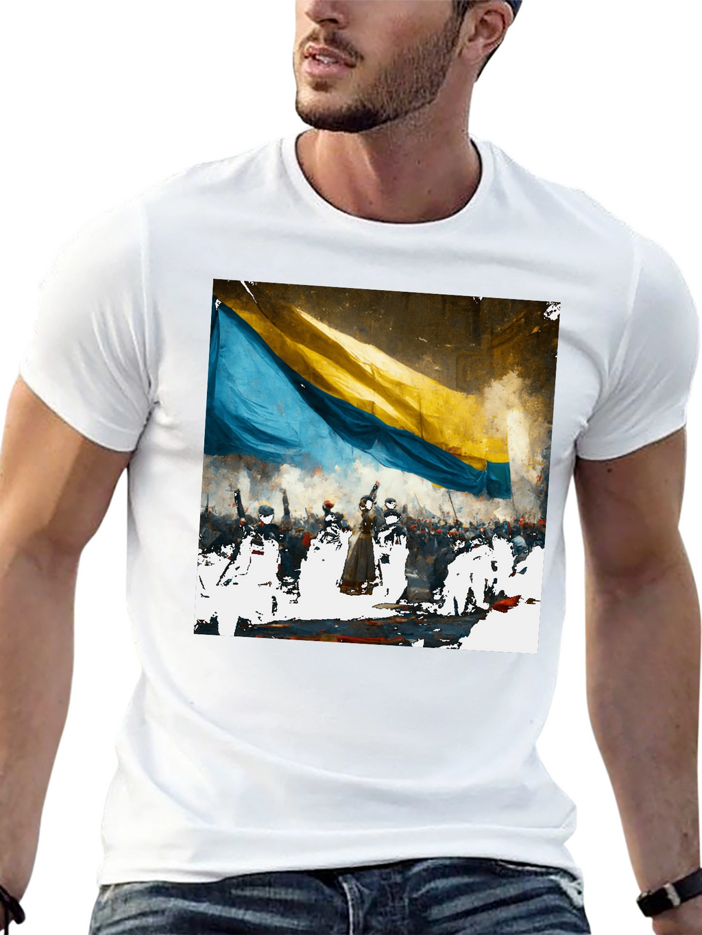 Ukraine Flag Graphic Tee - Support Ukraine