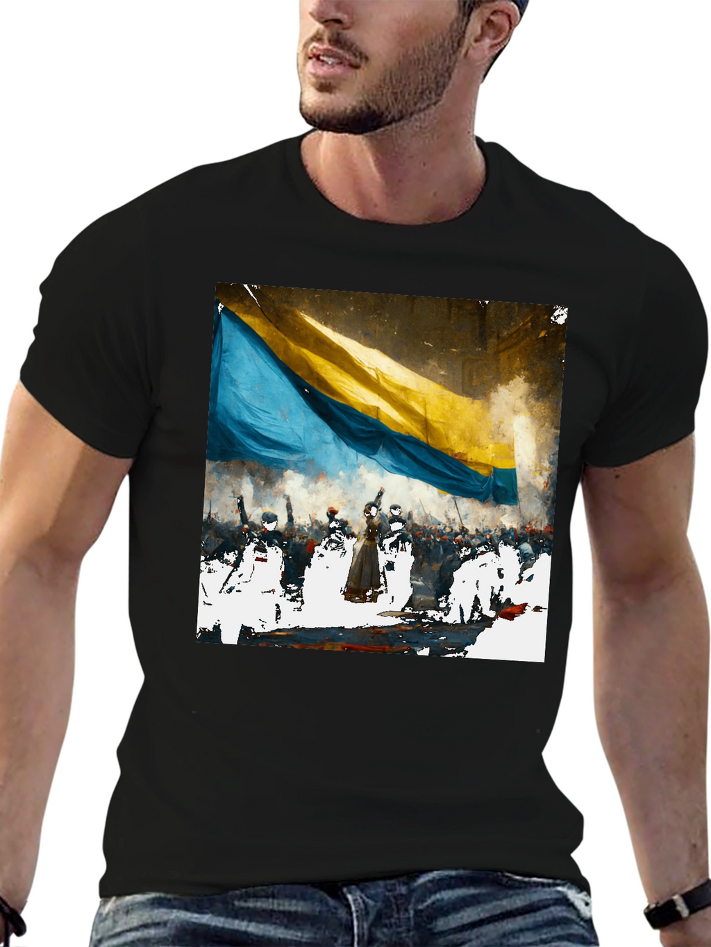 Ukraine Flag Graphic Tee - Support Ukraine